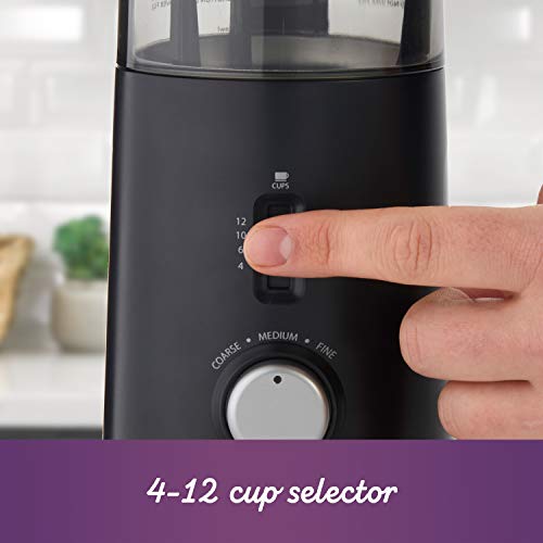 Automatic Coffee Grinder with 5 Presets, 12 Cup Capacity