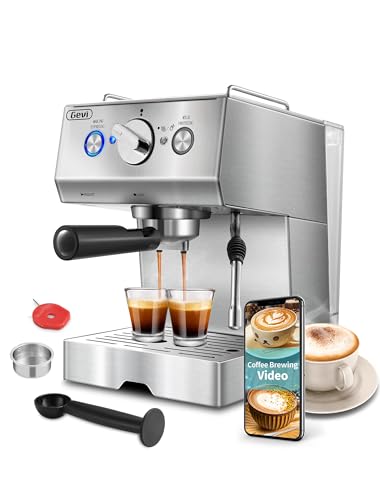 Stainless Steel Espresso Machine with Milk Frother
