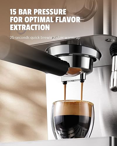 SHARDOR 15 Bar Espresso Machine with Milk Frother