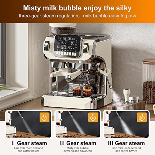 Mcilpoog Espresso Machine with Milk Frother - Automatic & Powerful