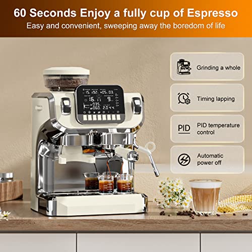 Mcilpoog Espresso Machine with Milk Frother - Automatic & Powerful