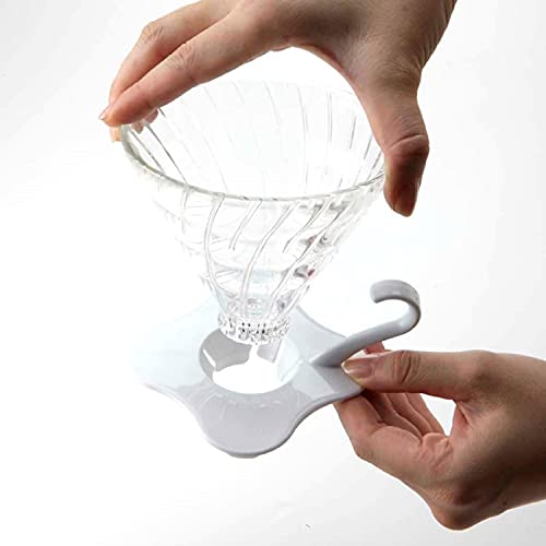 Hario V60 Glass Coffee Dripper Pour Over Cone Coffee Maker Size 03, Black