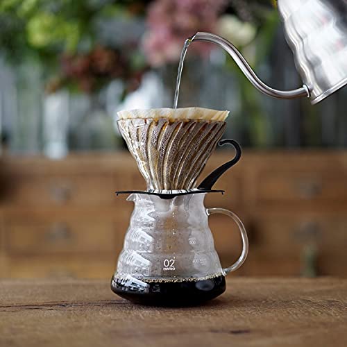 Hario V60 Glass Coffee Dripper Pour Over Cone Coffee Maker Size 03, Black