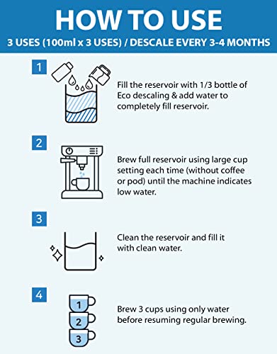 Yegee Eco Decalcifier, Coffee Machine Descaler, 1st Grade Formula