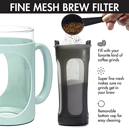 Deluxe Cold Brew Iced Coffee Maker, Comfort Grip