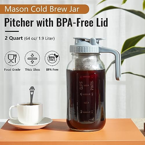64oz Mason Jar Cold Brew Coffee Maker
