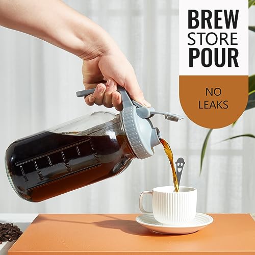 64oz Mason Jar Cold Brew Coffee Maker