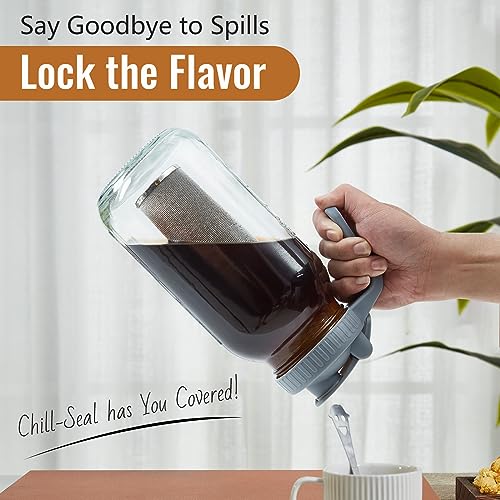 64oz Mason Jar Cold Brew Coffee Maker