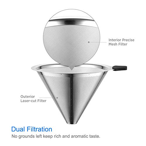 Stainless Steel Pour Over Coffee Maker Set