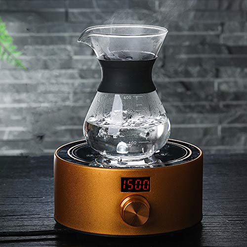 XIYUAN Pour Over Coffee Maker, Borosilicate Glass, Stainless Steel Filter
