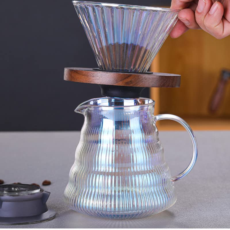 16oz Pour Over Glass Coffee Brewer Set