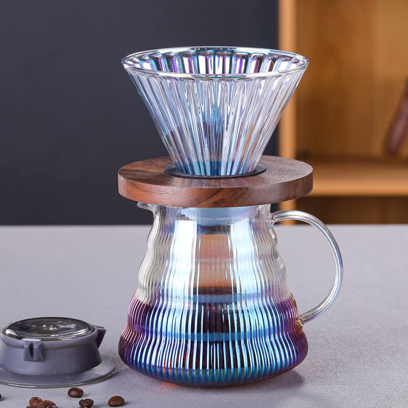 16oz Pour Over Glass Coffee Brewer Set