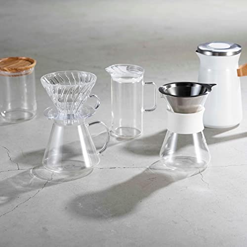 Hario Glass V60 Pour Over Set with Glass Server