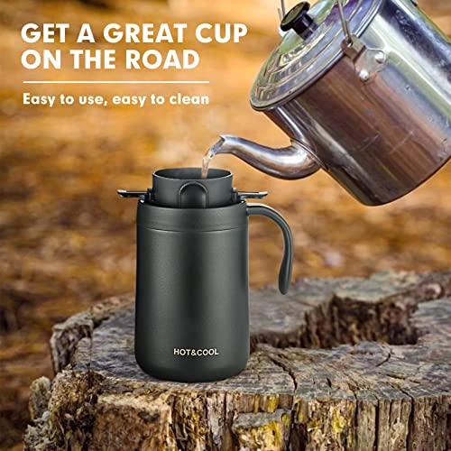 TEBICOO Camping Coffee Maker Set with Stainless Steel Mug