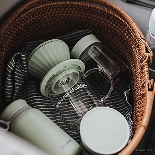 Pour Over Coffee Maker with Silicone Dripper Set