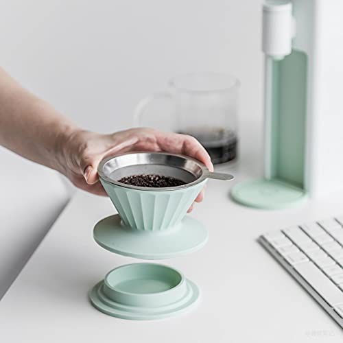 Pour Over Coffee Maker with Silicone Dripper Set