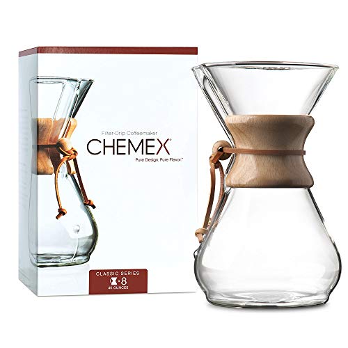 Chemex Classic Pour-Over Glass Coffeemaker - 8-Cup