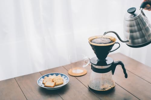 Hario V60 Pour Over Starter Set, Size 02, Brown