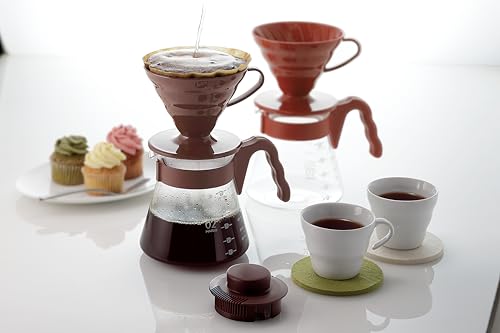 Hario V60 Pour Over Starter Set, Size 02, Brown