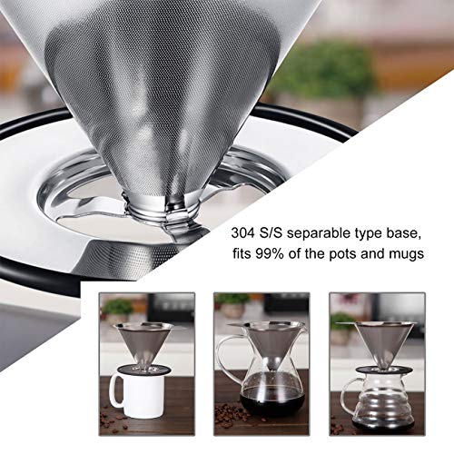 Stainless Steel Coffee Filter - 1-2 Cup Reusable Dripper