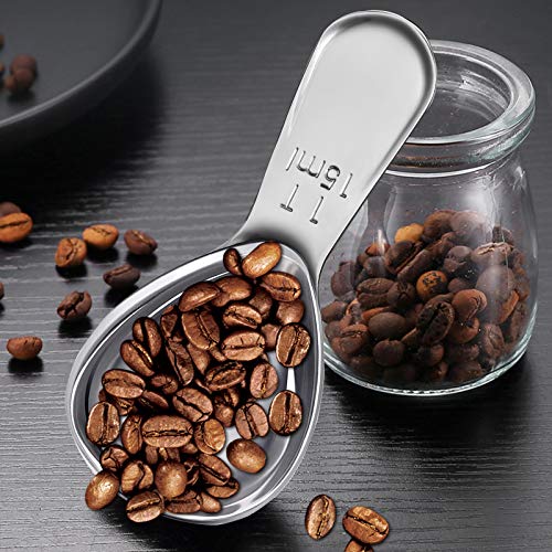 Coffee Scoop Set, Stainless Steel Measuring Spoons (Silver)