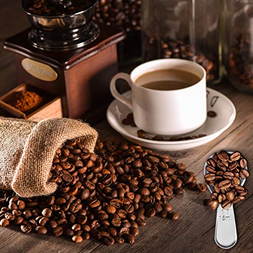 Coffee Scoop Set, Stainless Steel Measuring Spoons (Silver)