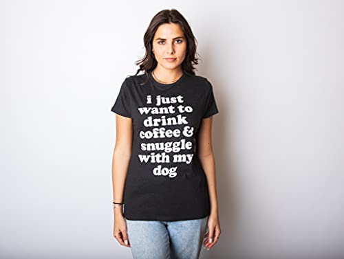 Coffee & Dog Mom T-shirt: Snuggles & Laughs