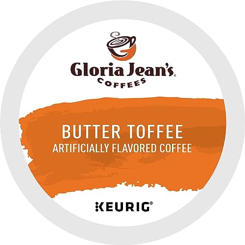 Gloria Jean's Coffees Butter Toffee K-Cup Pods, 24 Count