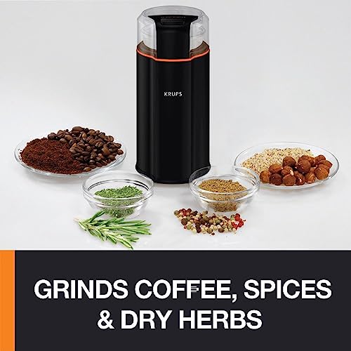 Krups Silent Vortex Coffee Grinder - Easy Use, Quiet