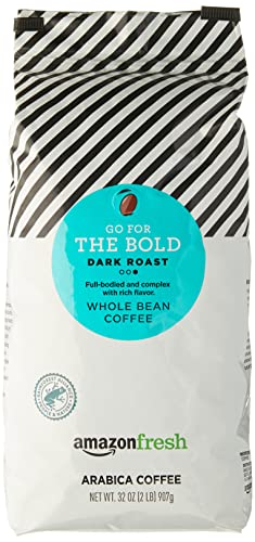 AmazonFresh Dark Roast Whole Bean Coffee, 32oz