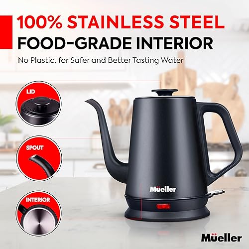 Mueller Electric Gooseneck Kettle & Pour Over Coffee Maker