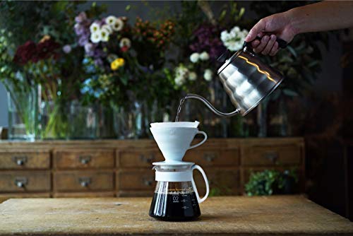 Hario V60 Pour Over Set - Ceramic Dripper, Glass Server