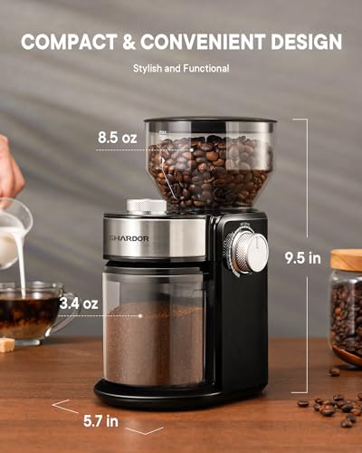 SHARDOR Adjustable Burr Mill for Perfect Coffee Grinding