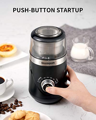 SHARDOR Electric Coffee Grinder with Removable Bowl, Black