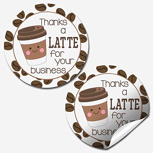 Coffee Thank You Sticker Labels for Small Businesses