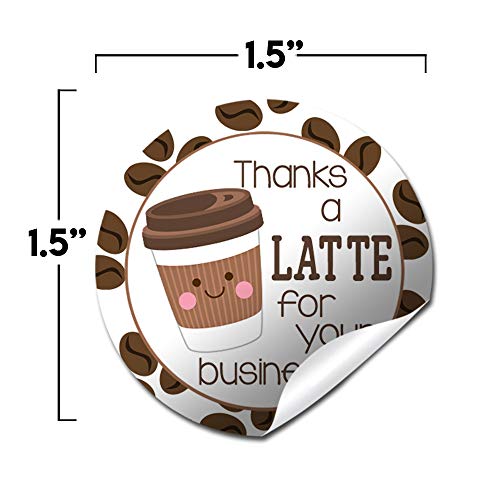 Coffee Thank You Sticker Labels for Small Businesses