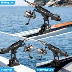 PLUSINNO 2-in-1 Adjustable Fishing Rod Holders for Kayaks, Boats & Canoes – Universal Mount System
