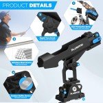 PLUSINNO 2-in-1 Adjustable Fishing Rod Holders for Kayaks, Boats & Canoes – Universal Mount System
