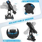 PLUSINNO 2-in-1 Adjustable Fishing Rod Holders for Kayaks, Boats & Canoes – Universal Mount System
