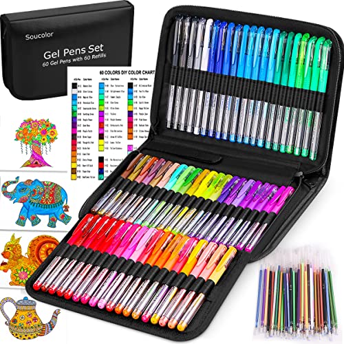122 Pack Gel Pens for Adult Coloring & Crafts