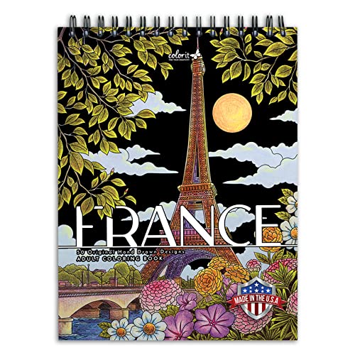 France Adult Coloring Book: Beautiful French Landscapes & Landmarks
