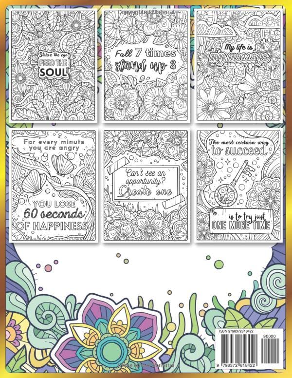 Motivational Coloring Book: Quotes & Patterns for Relaxation
