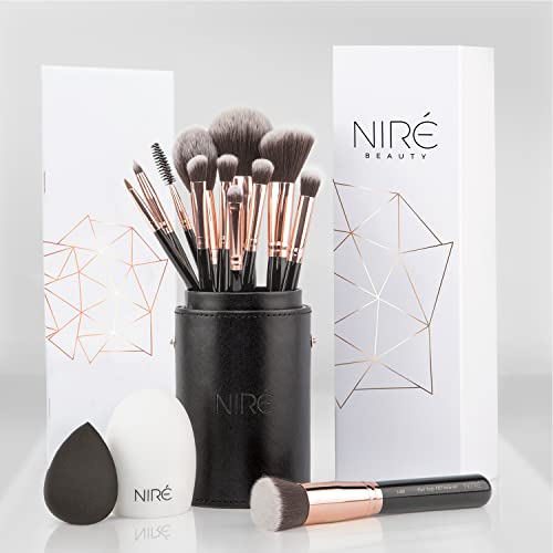 Niré Beauty 15-Piece Vegan Makeup Brush Set