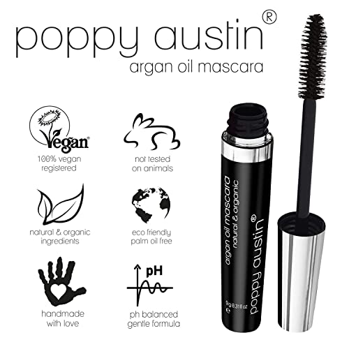 Organic Black Waterproof Vegan Mascara - Poppy Austin