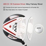 KVV Premium Golf Whole Set 11-Piece for Men Driver, Fairway, Hybrid, 5#-P# Irons, Putter Right Hand Steel Shaft Regular Flex Golf Clubs, Without Golf Bag