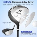 Tangkula 9/10 Pieces Men's Complete Golf Clubs Set Right Hand, Includes 460cc Alloy #1 Driver & #3 Fairway Wood & #4 Hybrid & #6/#7/#8/#9/#P Irons & Putter, Golf Club Set