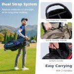 Tangkula 12 Pieces Men’s Complete Golf Club Set Right Hand, Golf Club Package Set with 460CC #1 Driver & #3 Fairway & #5 Hybrid & #5/#6/#7/#8/#9/#P/#S Irons, Putter, Rain Hood, Portable Golf Stand Bag