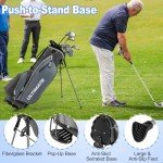 Tangkula 9/10 Pieces Men's Complete Golf Clubs Set Right Hand, Includes 460cc Alloy #1 Driver & #3 Fairway Wood & #4 Hybrid & #6/#7/#8/#9/#P Irons & Putter, Golf Club Set