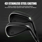 PGM 13 Piece Men's Complete Golf Club Sets - Ultra-Thin Face Titanium Driver (0.85+ COR), High COR Fairway Woods, Forged Irons, Precision CNC Milled Putter, with Stand Bag - Right Handed