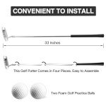 Asyxstar Upgraded Golf Putter with Golf Alignment Line - Cool Golf Putter for Men Women Kids, Golf Clubs Set for Golf Lovers, Mini 33" Golf Putter with 2 Golf Practice Balls for Any Putting Mat